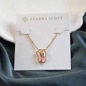 💕 Kendra Scott Ballet Blush Mother-of-Pearl Necklace Gold